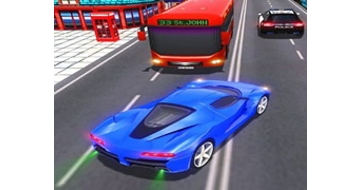 Car Racing In Fast Highway Traffic