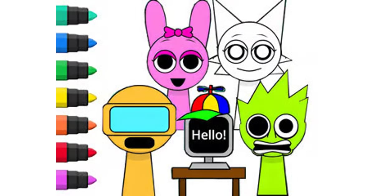 Coloring Book Sprunki Music Live