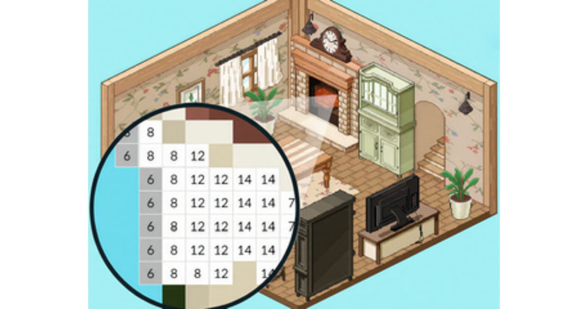 Coloring By Numbers Pixel House