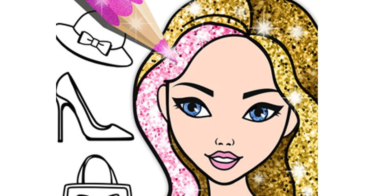 Fashion Coloring Book Glitter