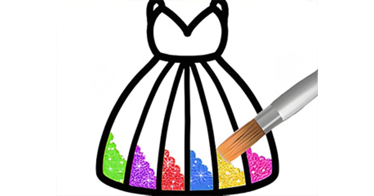 Glitter Dress Coloring