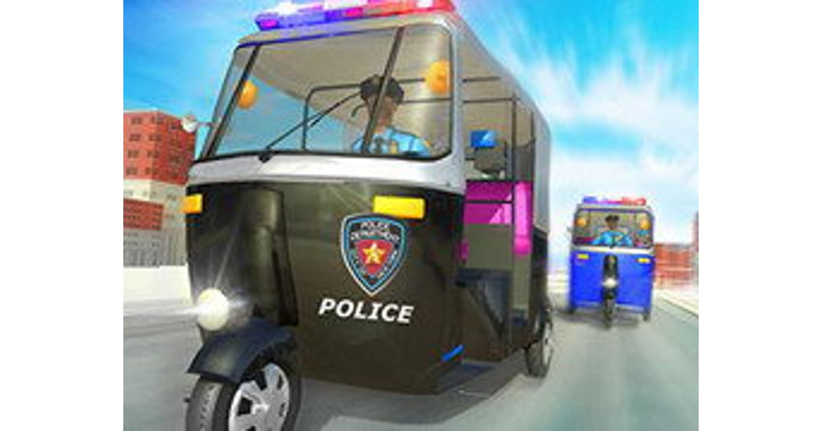 Police Auto Rickshaw Game 2020