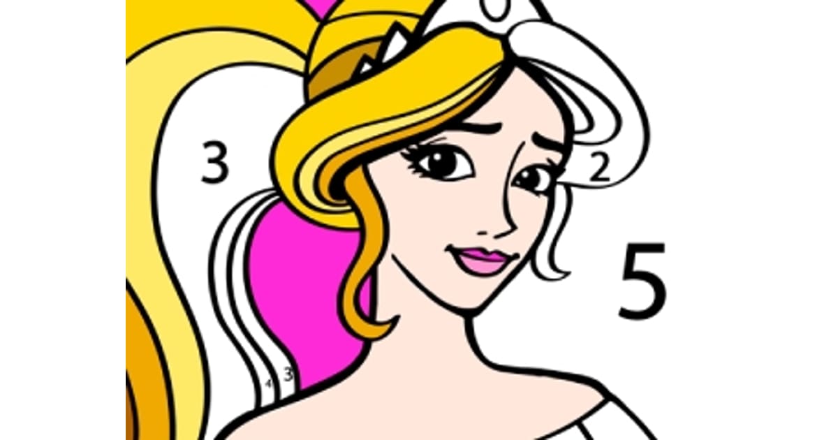 Princess Coloring By Number