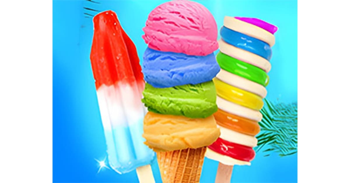 Rainbow Ice Cream And Popsicles
