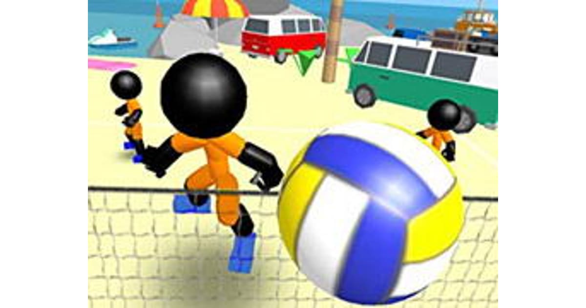 Stickman Beach Volleyball