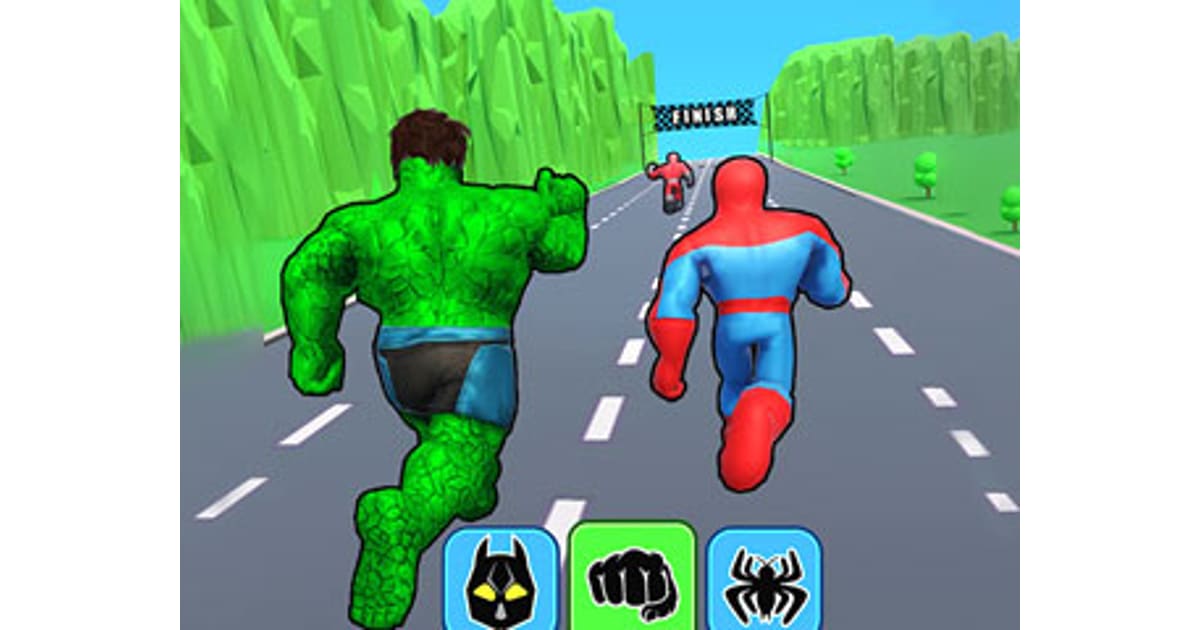 Superhero Transform Change Race