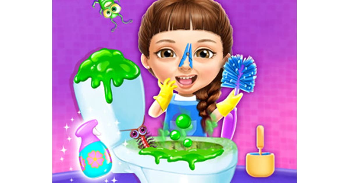 Sweet Baby Girl Cleanup Messy House