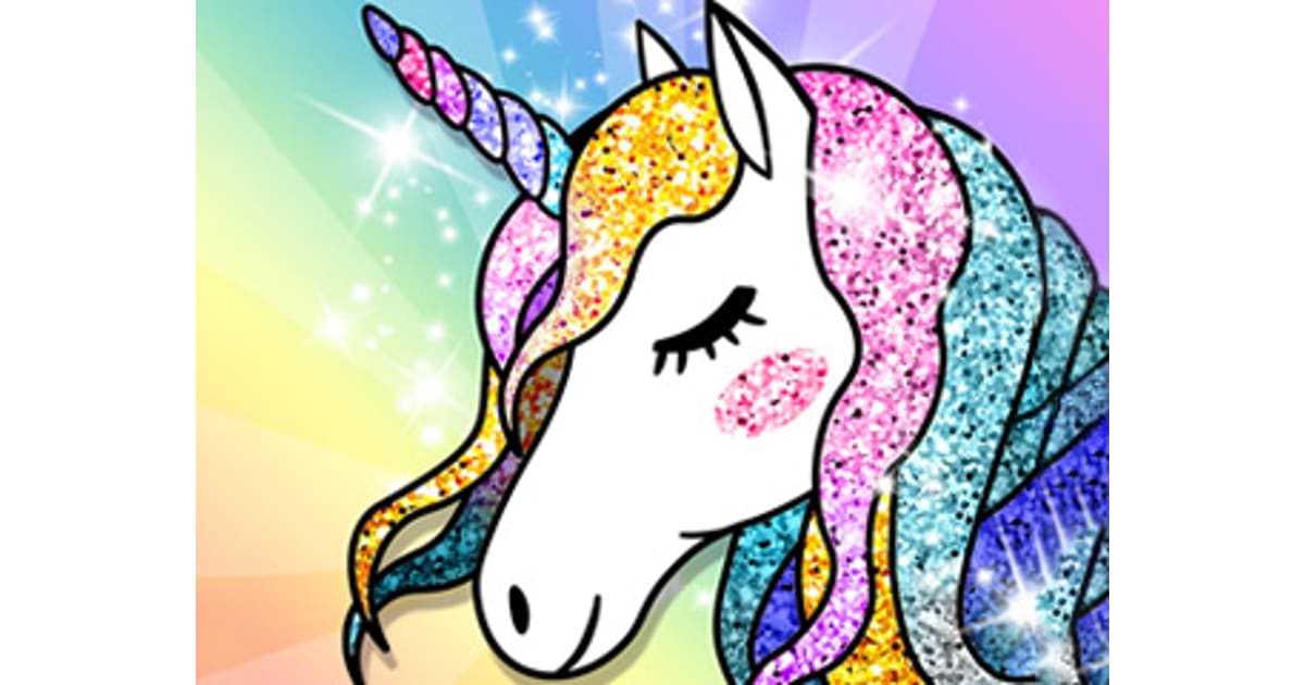 Unicorn Coloring Book Glitter