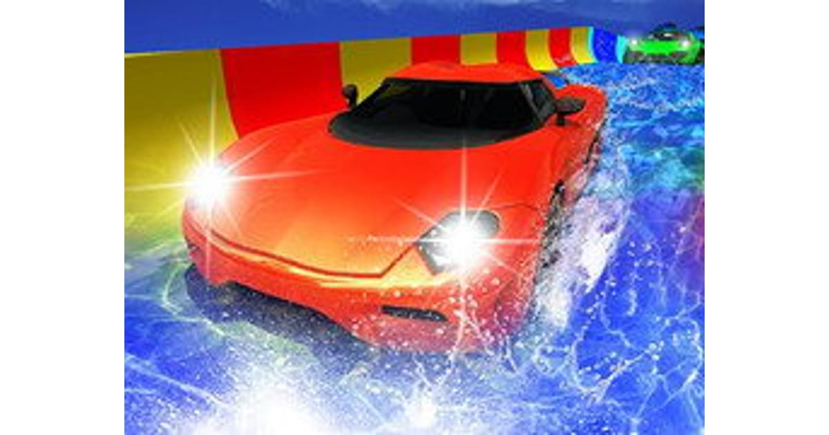 Water Slide Car Racing Adventure 2020